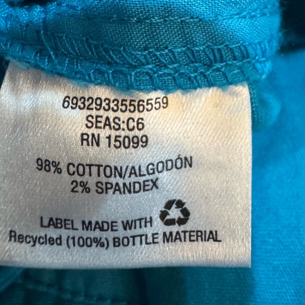 Turquoise Shorts Womens Size 14 Stretch Casual Summer Blue Flat Front Mid Rise - Picture 4 of 7